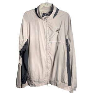 Vintage Navy Seabees Windbreaker Beige Embroidered SeaBee Size 2X